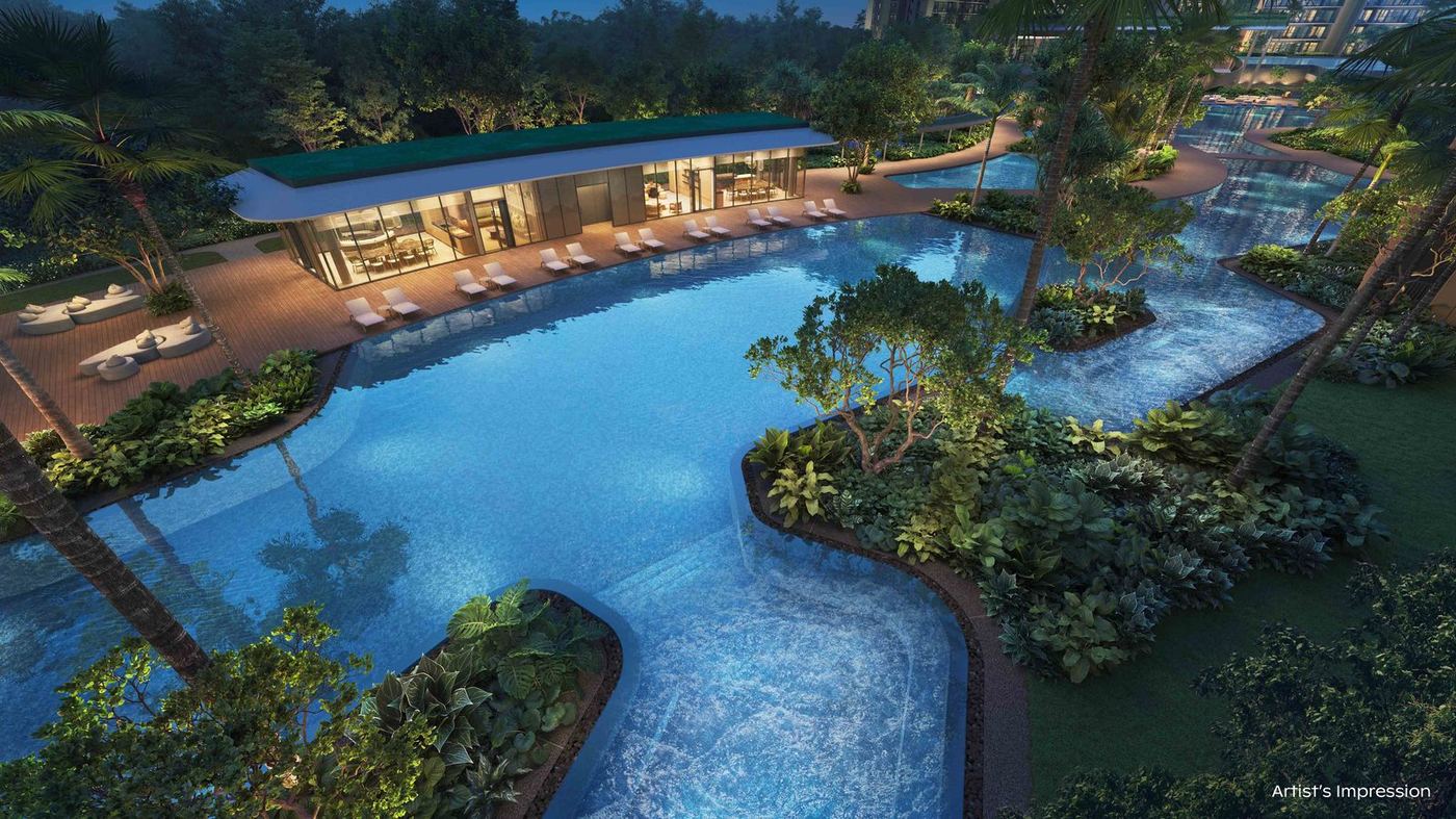Canopy lap pool and Hammock Cove, artist's impression