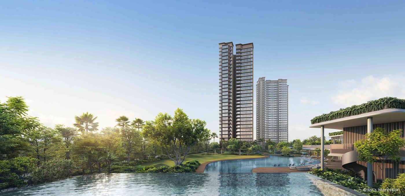 Island Club, 50m infinity lap pool, artist's impression